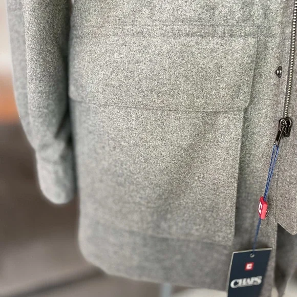 Chaps Men’s heathered, gray jacket with large pockets - Picture 3 of 12